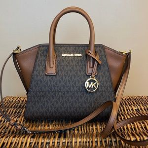 Michael Kors Avril Small Logo Top Zip Satchel